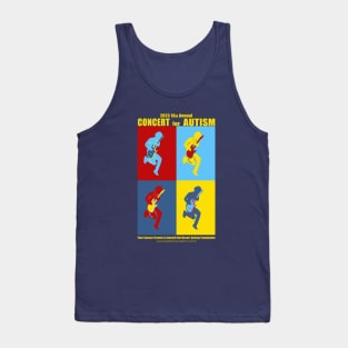 16th Annual Concert for Autism teaser shirt yellow font Tank Top